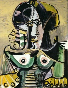 抽象的かつ装飾的 Painting - 女性のバスト 4 1971 キュビスム